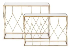 Outlet Bizzotto SET2 CONSOLLE IN METALLO - ELENOR