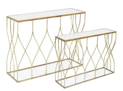 Outlet Bizzotto SET2 CONSOLLE IN METALLO - ELENOR