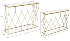 Outlet Bizzotto SET2 CONSOLLE IN METALLO - ELENOR
