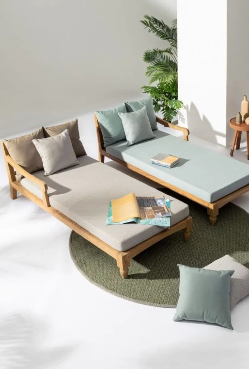 Clearance Bizzotto SET2 LOUNGE C-C BALI AQUA - FSC