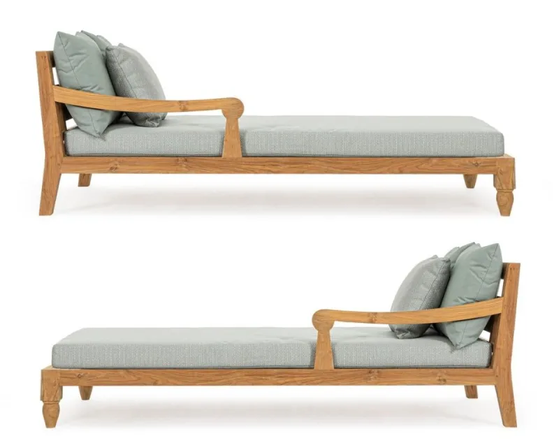 Clearance Bizzotto SET2 LOUNGE C-C BALI AQUA - FSC