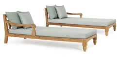Clearance Bizzotto SET2 LOUNGE C-C BALI AQUA - FSC