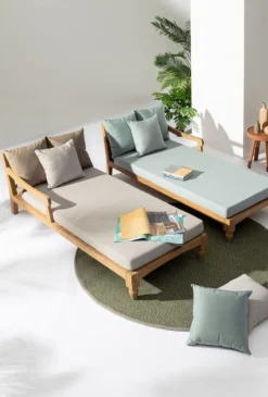 Outlet Bizzotto SET2 LOUNGE C-C BALI NATURAL - FSC