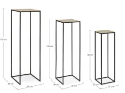 New Bizzotto SET3 PORTA PIANTA IN ALLUMINIO - AMIRA