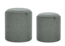 Bizzotto SET2 POUF C-CONT SASHA C-VASS DARK