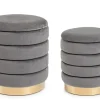 Best Bizzotto SET2 POUF CONTENITORE IN LEGNO GRIGIO - DARINA