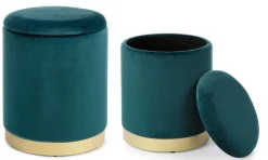 Clearance Bizzotto SET2 POUF CONTENITORE NAVYUS - POLINA