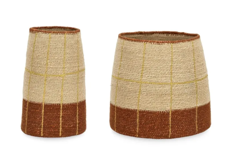 Hot Bizzotto SET2 P.VASO DECORAT TUY NATURALE MARRONE