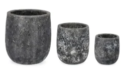 Discount Bizzotto SET3 P.VASO DUYEN TO ANTRACITE