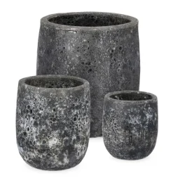 Discount Bizzotto SET3 P.VASO DUYEN TO ANTRACITE
