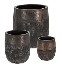 Hot Bizzotto SET3 P.VASO DUYEN TONDO ALTO RUSTY