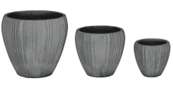 Outlet Bizzotto SET3 P.VASO HALONG TO GRIGIO