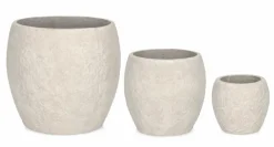 Discount Bizzotto SET3 P.VASO MEILI BOMBATO BEIGE