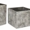 Sale Bizzotto SET3 P.VASO MEILI QUADRATO ALTO GRIGIO