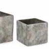 Hot Bizzotto SET3 P.VASO MEILI QUADRATO BASSO GRIGIO