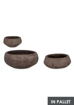 Discount Bizzotto SET3 P.VASO MINH CIOTOLA TERRACOTTA SCUR