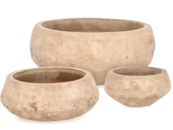 Bizzotto SET3 P.VASO MINH CIOTOLA TERRACOT BRUNIT