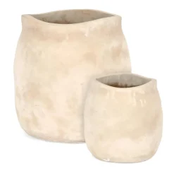 Outlet Bizzotto SET2 P.VASO MINH SAGOMATO TERRACOT CHIAR