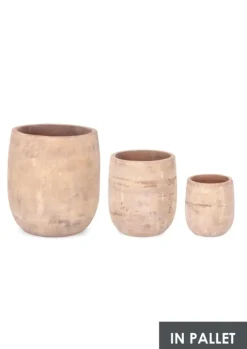 Hot Bizzotto SET3 P.VASO MINH TO ALTO TERRACOTTA MARR