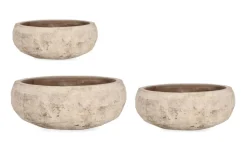 Discount Bizzotto SET3 P.VASO MINH TOND TERRACOTTA BRUNITA