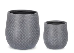 Outlet Bizzotto SET2 P.VASO RHOMBUS BOMB BASSO ANTRACITE