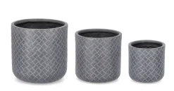 New Bizzotto SET3 P.VASO RHOMBUS CIL ANTRACITE