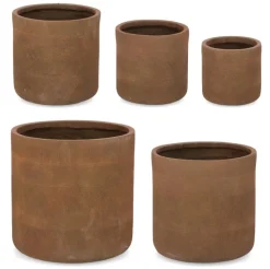 Clearance Bizzotto SET5 P.VASO RIGO CIL RUSTY