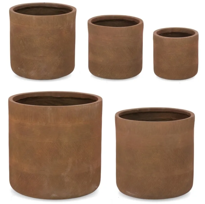 Clearance Bizzotto SET5 P.VASO RIGO CIL RUSTY