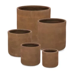 Clearance Bizzotto SET5 P.VASO RIGO CIL RUSTY
