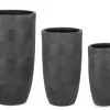 Discount Bizzotto SET3 P.VASO RIGO TO ANTRACITE ALTO
