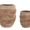 Hot Bizzotto SET2 P.VASO TEIDE ALTO TERRACOTTA BRUNIT