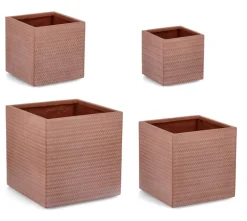 Outlet Bizzotto SET4 P.VASO TRESSAGE QU TERRACOTTA