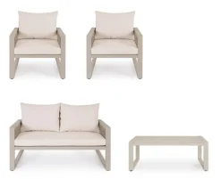 Clearance Bizzotto SET4 SALOTTO C-C CAPTIVA PEYOTE