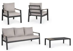 New Bizzotto SET4 SALOTTO C-C ELNA ANTRACITE LH32