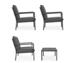 Best Bizzotto SET4 SALOTTO C-C KONNOR ANTRACITE CX23