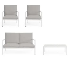 Sale Bizzotto SET4 SALOTTO C-C KONNOR BIANCO CX21