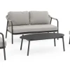New Bizzotto SET4 SALOTTO C-C MIRAVET ANTRACITE/KHAKI