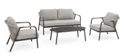 New Bizzotto SET4 SALOTTO C-C MIRAVET ANTRACITE/KHAKI