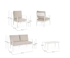 Online Bizzotto SET4 SALOTTO C-C NEBULA VAPOR YK15