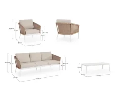 Outlet Bizzotto SET4 SALOTTO C-C OCEANA VAPOR YK15