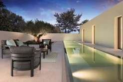 New Bizzotto SET4 SALOTTO IN CORDA PER ESTERNO ANTRACITE WG21 - PRESLEY