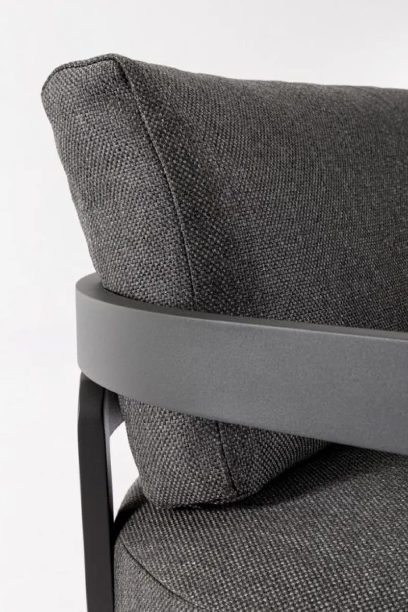 New Bizzotto SET4 SALOTTO IN CORDA PER ESTERNO ANTRACITE WG21 - PRESLEY