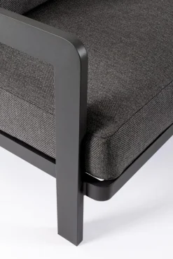 New Bizzotto SET4 SALOTTO IN CORDA PER ESTERNO ANTRACITE WG21 - PRESLEY