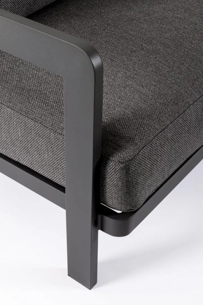 New Bizzotto SET4 SALOTTO IN CORDA PER ESTERNO ANTRACITE WG21 - PRESLEY