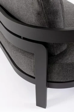 New Bizzotto SET4 SALOTTO IN CORDA PER ESTERNO ANTRACITE WG21 - PRESLEY