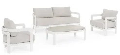Online Bizzotto SET4 SALOTTO IN CORDA PER ESTERNO BIANCO WG20 - PRESLEY