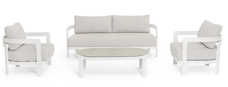 Online Bizzotto SET4 SALOTTO IN CORDA PER ESTERNO BIANCO WG20 - PRESLEY