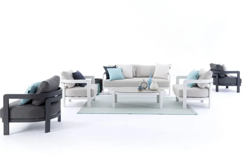 Online Bizzotto SET4 SALOTTO IN CORDA PER ESTERNO BIANCO WG20 - PRESLEY