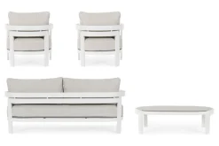 Online Bizzotto SET4 SALOTTO IN CORDA PER ESTERNO BIANCO WG20 - PRESLEY