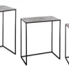 Clearance Bizzotto SET3 TAVOLINI IN ALLUMINIO - TAHIR